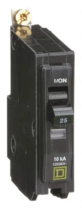 Qob125 Square D Bolt On Circuit Breaker 25 Amps Number Of Poles 1 120/240vac Ac Voltage