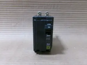 Qob235 Square D Qob 2 Pole 35 Amp 120/240v Yellow Circuit Breaker Flawed