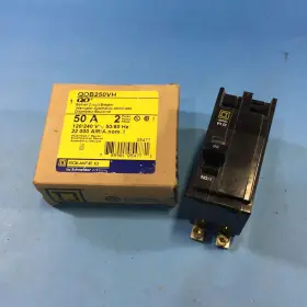 Qob250vh Square D Bolt On Circuit Breaker 2p 50 Amp 120/240vac