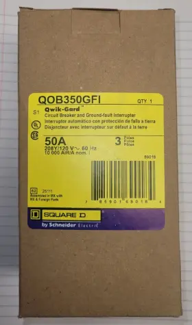 Qob350gfi Square D Circuit Breaker
