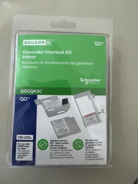 Square D Qoqgk2c Generator Interlock Kit 150-225a Indoor Panel Mount