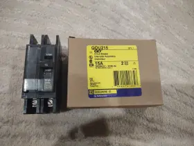 Qou215 Square D 2 Pole 15 Amp Circuit Breaker 120/240v