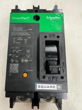 Qgl22225 Square D / Schneider Electric New 225a Powerpact Circuit Breaker 240v 2p
