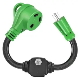 Sweetglow Rv001 Overload Protector 30 Amp To 110 Volt Rv Adapter And Surge 30a-110volt