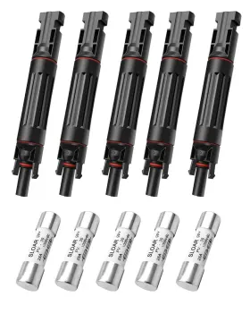 Zlztynsz01 Tavaski 25a -1000v Solar Fuse Holder Inline With 5pcs Male And Female Connector Weat