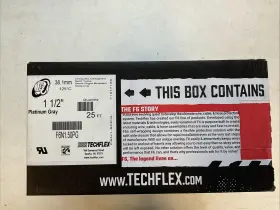 F6n11.50pg25 Techflex New Box Of F6n1.50pg Braided Sleeving 1.500 Inch 25 Ft. Platinum Gray