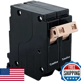 B0crrdhwnk Tlmathus 2 Pole 20 Amp Plug-on Miniature Circuit Breaker 120/240v 10ka