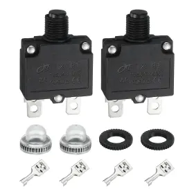 Uxcell 609044411737 2 Pack X-b1 8amp Circuit Breakers Manual Reset Push Button Overload Protectors