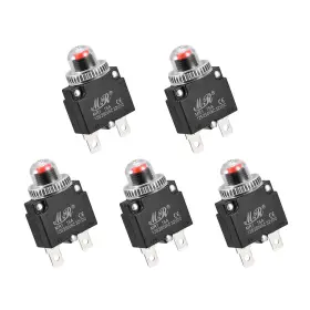 Dc32v Uxcell 641832508991 5pcs 15a Ac125/250v Overload Protector Thermal Circuit Breaker