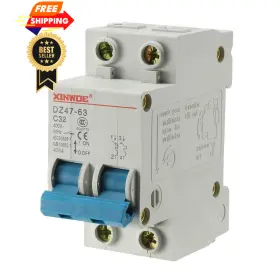 Uxcell A18092800ux0168 2 Poles 32a 400v Low-voltage Miniature Circuit Breaker Din Rail Mount