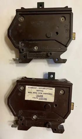 A50m Wadsworth Lot Of 2 50a 1p 120 Volt Circuit Breakers One Chipped Bench Tested #3
