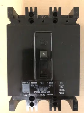 Fb3030 Westinghouse Westinghouse/ch Fb 3 Pole 30 Amp 600v Circuit Breaker