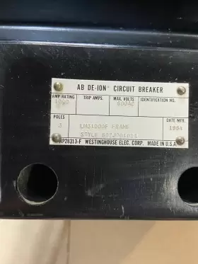 Lm31000f Westinghouse 3 Pole 1000 Amp 600v Circuit Breaker #2