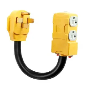 N14-50p-4x5-20r Wym World 50 Amp To 20 110v Rv Distribution Adapter Nema 14-50p 4 X 5-20r/15r