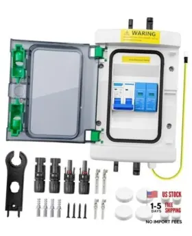 Xflyparts Stasds0412 40a Dc Solar Disconnect Switch Ip65 Pv Circuit Breaker Box 500v