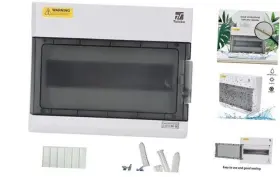 Zx-shpn-ip66-12way Zhongxin Waterproof 12 Way Breaker Box Ip66 Pc/abs Alloy Way-10.4 8.7 4.3 Inch