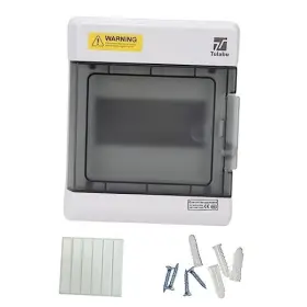 Zx-shpn-ip66-6way Zhongxin Waterproof 6 Way Breaker Box Ip66 Pc/abs Alloy Plastic Way-6.1 7.5 3.9 Inch