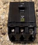 Square D QO360 Commercial 3- Pole Amp Plug Circuit Breaker, Missing 1. Fixed Price $19.99.