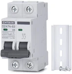 Chtaixi Ac Miniature Circuit Breaker, 6 Amp 120V/240V Pole Din Rail Grey. Fixed Price $22.34.