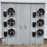 Siemens 400 Amp 6-GANG (125A Position) Ringless 1-PHASE 4/5JAW 3WIRE Meter Stack. Fixed Price $2250.00.