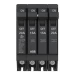 15A Quad Circuit Breaker THQLQ201520A 120/240V Residential Abb New. Fixed Price $49.00.