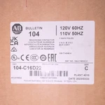 Allen-bradley Reversing Contactor 104-C16D22 120V 60HZ 110V 50HZ 3P 2NO 2NC. Fixed Price $170.00.