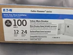 Eaton Indoor Loadcenter, Main Breaker Included, Plug Neutral BRP12B100, 100A. Fixed Price $79.99.