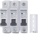 Chtaixi 3 Pack Pole Miniature Circuit Breaker, 10 Amp 120V/240V Din Grey. Fixed Price $26.74.