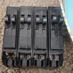 Square QOT2020 20A Tandem Breaker 2-POLE Plug-in Screw Terminal Lot Of 4. Fixed Price $85.00.