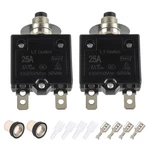 25A Manual Reset Push Button Circuit Breaker 125/250V Ac Dc Thermal Overload. Fixed Price $13.53.