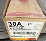Square D Homeline HOM230CP 30A 2-POLE Plug-on Circuit Breaker Box Of 5. Fixed Price $100.00.
