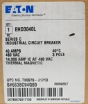 Eaton Cutler Hammer EHD3040L Pole Amp Type Circuit Breaker Line + Load. Fixed Price $295.00.