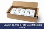 Leviton LB240-T Amp 2-POLE Circuit Breaker 120/240V 5-PACK New. Fixed Price $104.99.