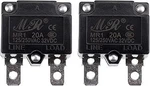 Zookoto 2PCS 125/250V Ac 32V Dc Thermal Circuit Breaker 20AMP Auto Reset Overloa. Fixed Price $13.57.