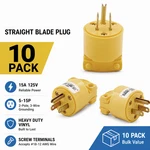 10 Pack Cooper/eaton BP4867 15-AMP 125-VOLT Heavy-duty Nema 5-15 Straight Plug. Fixed Price $52.99.