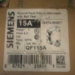 Siemens QF115A 120V Ground Fault Circuit Interrupter Self-test Insta-wire. Fixed Price $35.00.