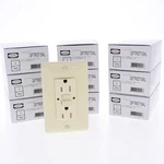 10 Hubbell Almond Self-testing Tamper Resistant Gfci Receptacles GFTRST15AL. Fixed Price $123.49.
