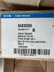 BAB3020H Eaton Cutler-hammer Amp Pole Bolt-on Circuit Breaker Each. Fixed Price $105.00.