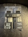 Siemens Q240 40-AMP Double Pole Type Qp Circuit Breaker Black Electrical 120/240. Fixed Price $9.29.