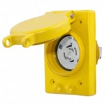 Hubbell HBL67W74 WTLCKRECPT,20A;YLLW;ELSTMR,L14-20R,1GNG 39AW73. Fixed Price $192.40.