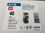 New Eaton CHFN240GF Amp Pole 240V Gfci Ground Fault Circuit Breaker. Fixed Price $53.00.