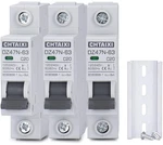 3 Pack Pole Miniature Circuit Breaker, Amp 120V/240V Din Rail Mount. Fixed Price $51.74.
