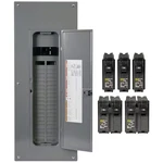 Homeline 200 Amp 40-SPACE 80-CIRCUIT Main Breaker Qwik-grip Plug On Neutral Elec. Fixed Price $342.88.
