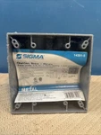 Sigma 14351-5 2-GANG Weatherproof Outlet Box Gray Five 1/2 Holes 4"X4". Fixed Price $9.74.