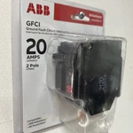 Abb Amp Double Pole Ground Fault Breaker With Self-test (THQL2120GFTA). Fixed Price $54.99.