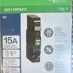Square D QO115PAFC 15A 120VAC 1-POLE Plug-on Neutral Combination Afci. Fixed Price $22.00.