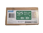 Siemens E0408ML1125SU Space, Circuit, 125-AMP, Main Lug, Surface Mount,. Fixed Price $25.00.