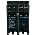 Eaton BQC2402120 Circuit Breaker, Type Bqc, 4-POLE, 2X 20A 40A, 120/240V. Fixed Price $131.54.