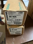 (6) Siemens Q22040CTU 40A Double Pole Two 20A Single New Box. Fixed Price $127.50.