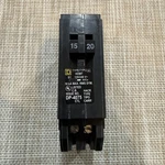 Square HOMT1520 Tandem Single Pole Circuit Breaker 15A 20A 120/240V. Fixed Price $13.69.